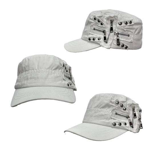 White Zip Edge Cap