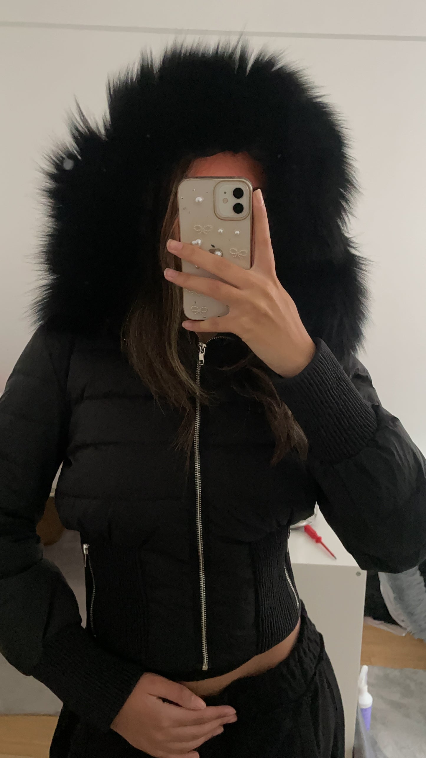 Noir Chic Fur Jacket