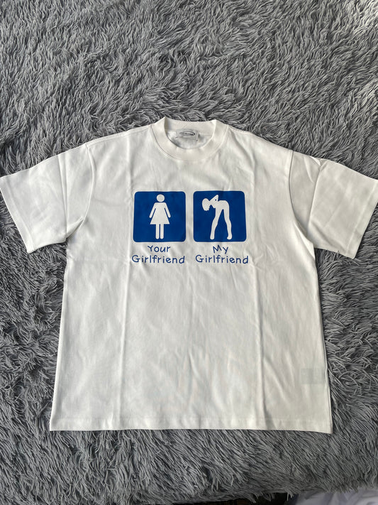 Your Girlfriend Vs My Girlfriend Shirt - White