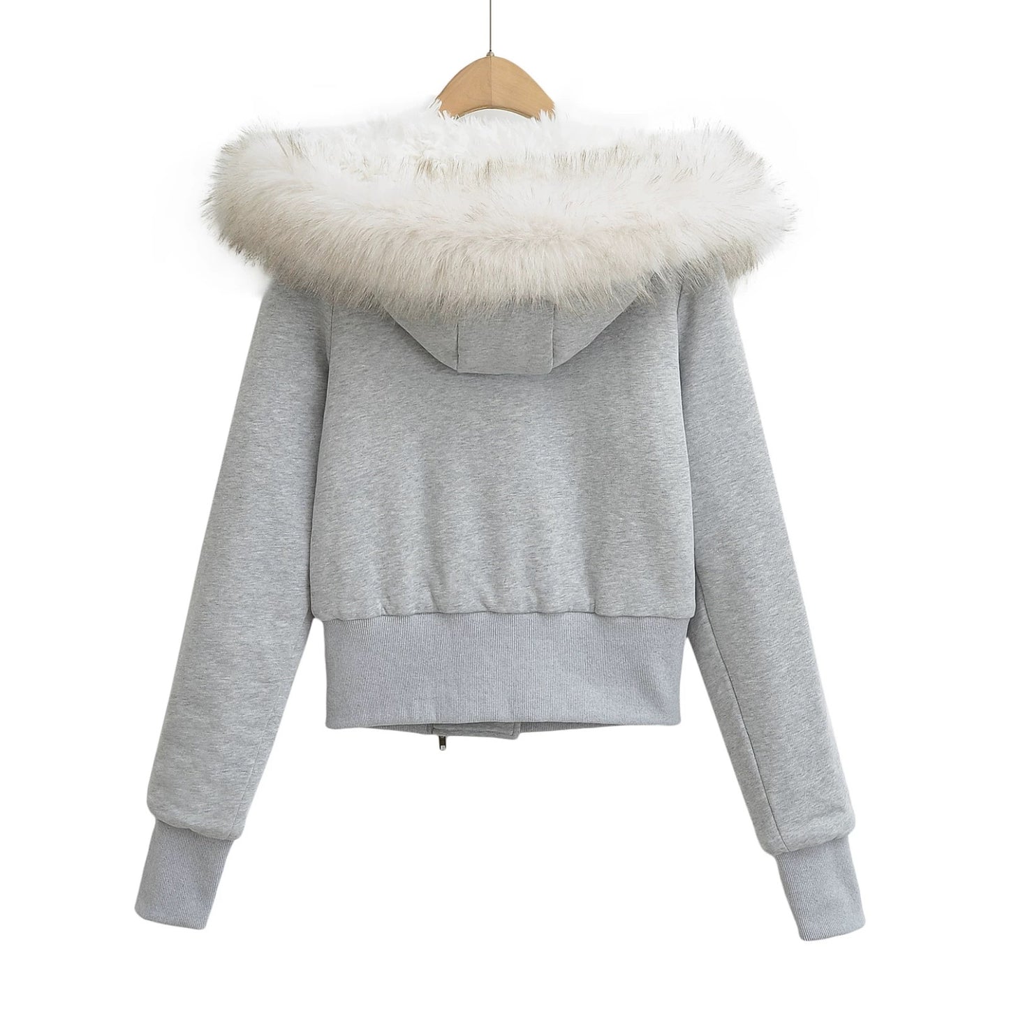 Grey Snowhaven Fur Hoodie